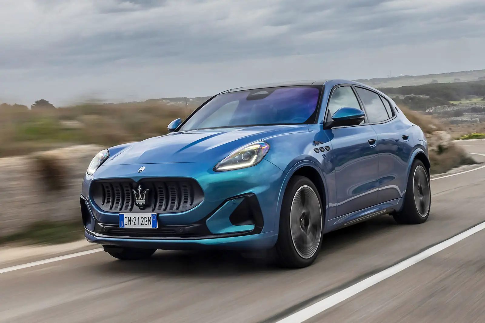 Unfueled Maserati Grecale Folgore SUV is quick