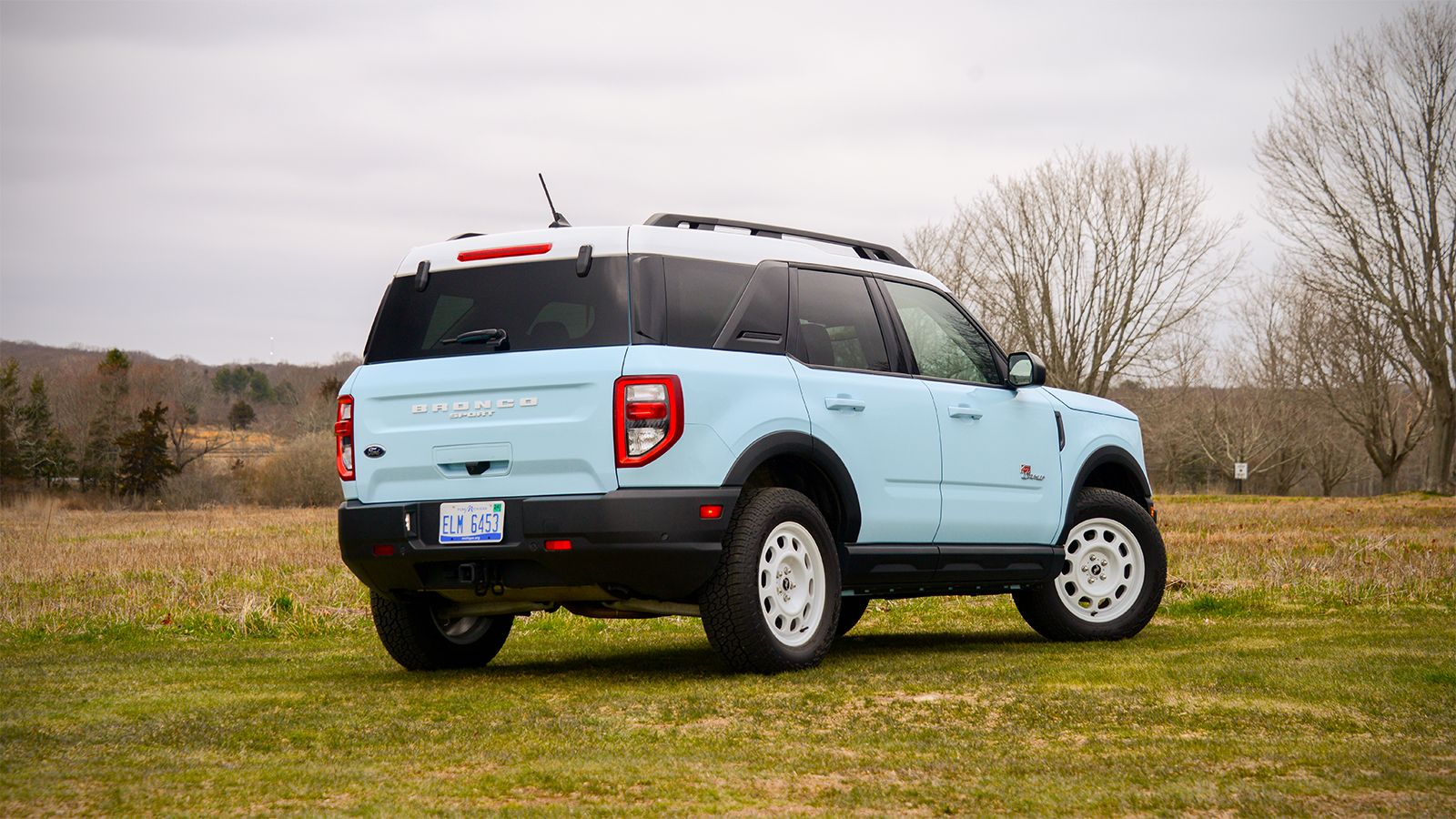 The Ford Bronco Sport Heritage is dressed in old clothes