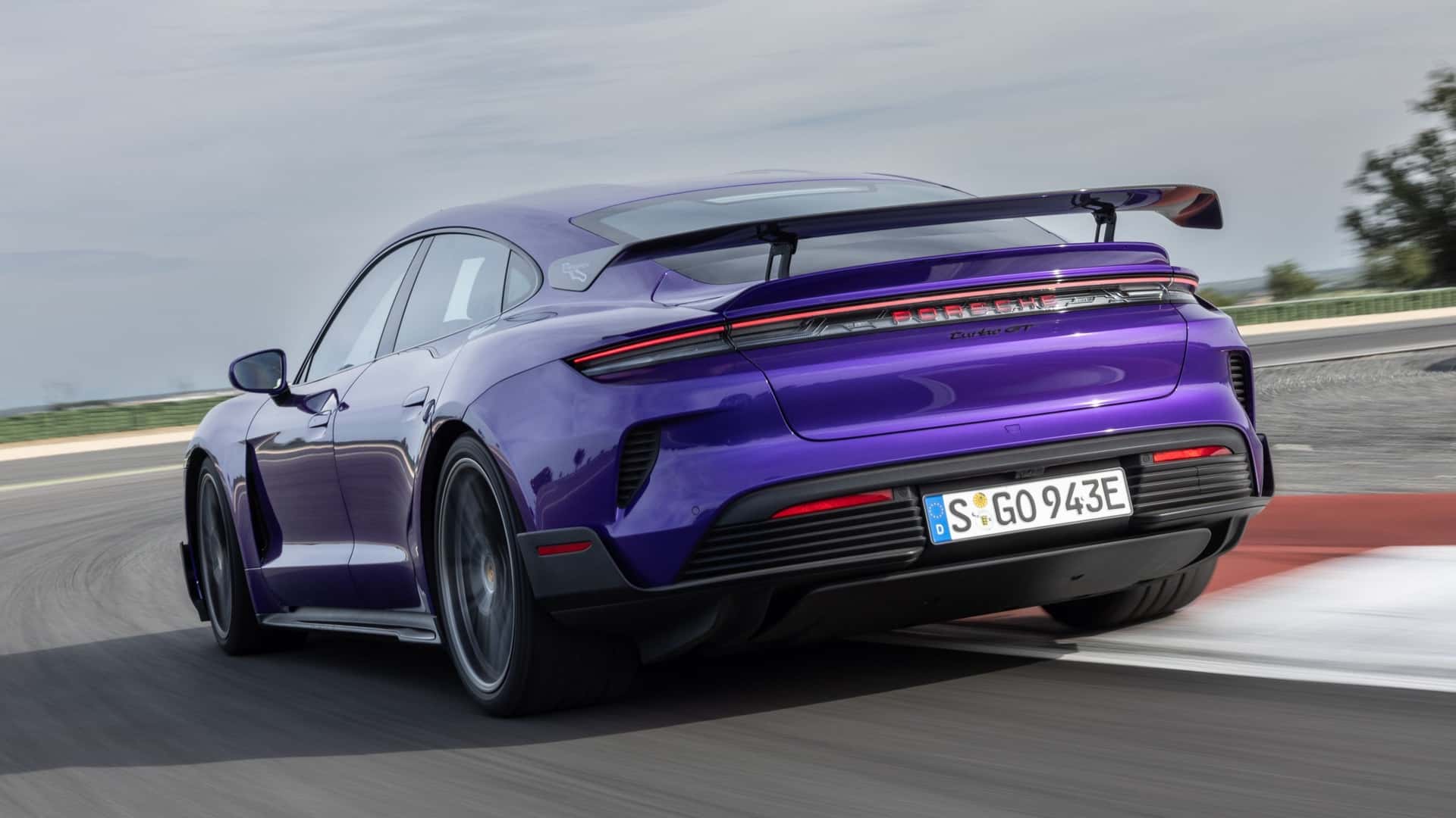 The 2025 Porsche Taycan Turbo GT wipes out the track