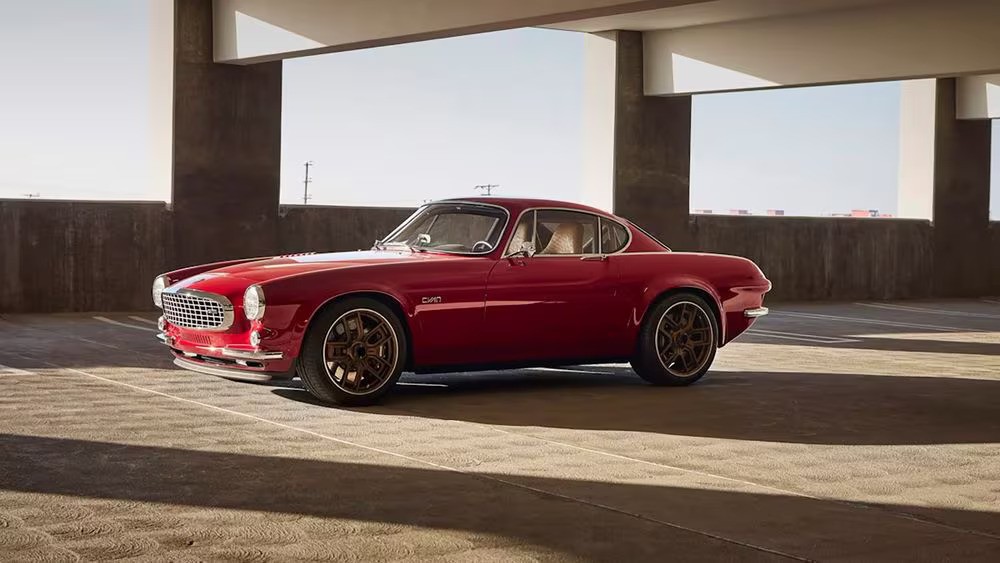 Cyan again dominates with a gorgeous Volvo P1800 restomod